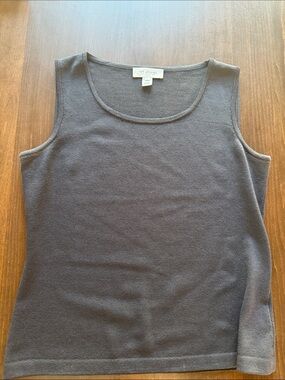 St. John Navy Sleeveless Knit Tank